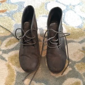 MadLove military green suede wedge boots size 11